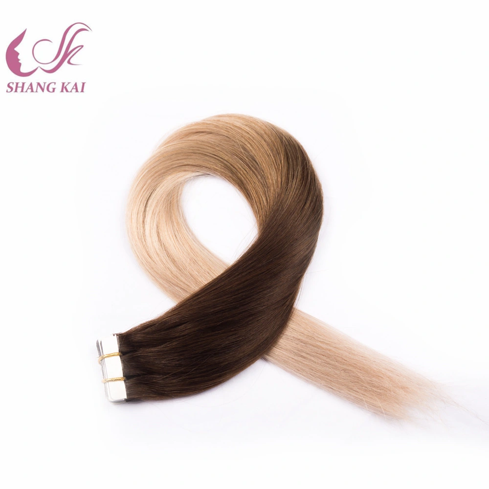 European Virgin Cuticle Hair Balayage Russian Remy Human Tape Hair Extensions